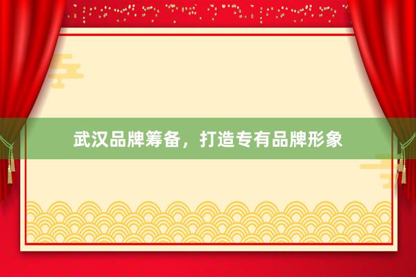 武汉品牌筹备，打造专有品牌形象